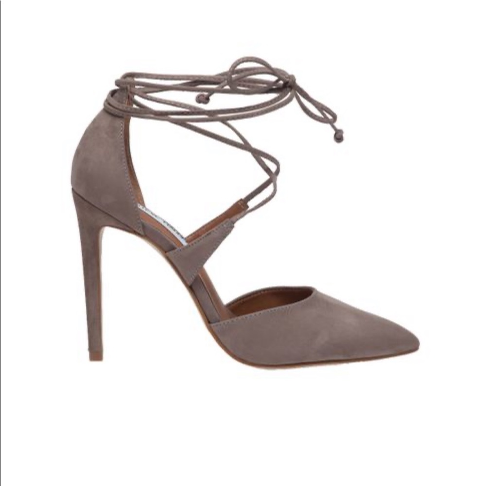 Steve Madden Women’s Raela Suede Ankle-Wrap Pumps